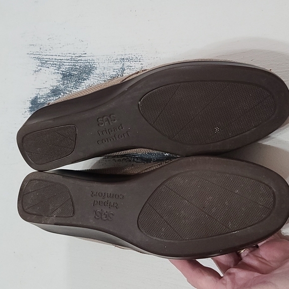 SAS Tripad Comfort Footbed Womens Slip-on Loafers Shoes Tan Wedge Size 8N EUC - Picture 11 of 12